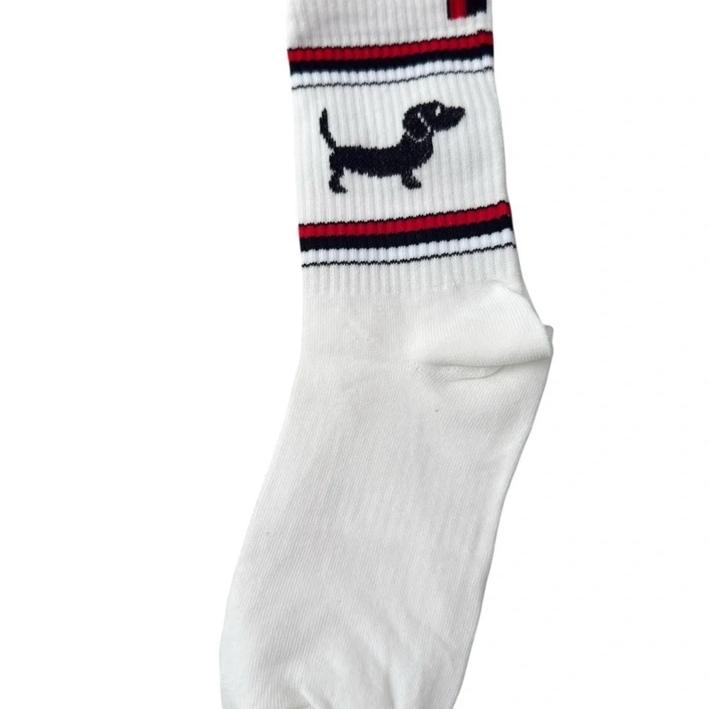 NWT Dachshund Dog Socks Gray, White, and Black Socks Pack of 3